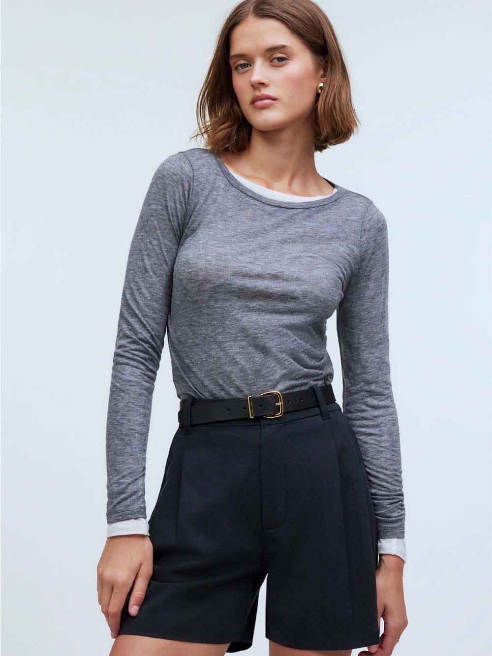 NWT Madewell Harlow Short in Drapey Twill